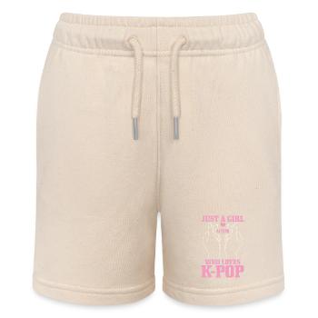 K-Pop-Fan Geschenk Koreanische Popmusik - Stanley/Stella Teenager Bio-Joggingshorts MINI BOLTER - Natur - Vorne