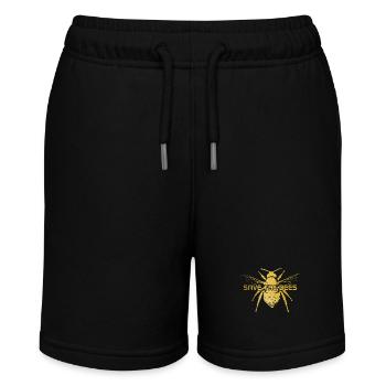 Imker Geschenk Bienen - Stanley/Stella Teenager Bio-Joggingshorts MINI BOLTER - Schwarz - Vorne