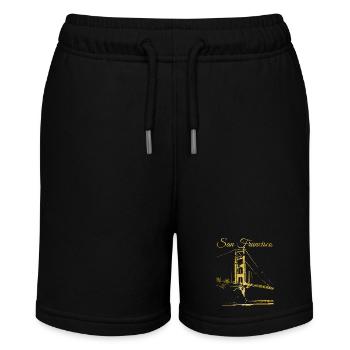 San Francisco California Souvenir - Stanley/Stella MINI BOLTER Organic Teen Jogging Shorts - black - Front