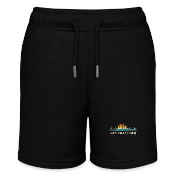 San Francisco California Souvenir - Stanley/Stella MINI BOLTER Organic Teen Jogging Shorts - black - Front