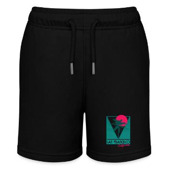 San Francisco California Souvenir - Stanley/Stella MINI BOLTER Organic Teen Jogging Shorts - black - Front