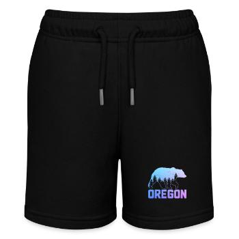 Oregon - Stanley/Stella Teenager Bio-Joggingshorts MINI BOLTER - Schwarz - Vorne