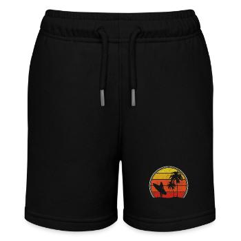 Surfer Geschenk Vintage Surfen - Stanley/Stella Teenager Bio-Joggingshorts MINI BOLTER - Schwarz - Vorne