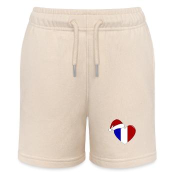 Drapeau de la France Coeur de Noël - Short bio MINI BOLTER Stanley/Stella Ado - écru doux - Devant
