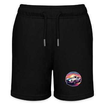 Oldtimer Sonnenuntergang - Stanley/Stella Teenager Bio-Joggingshorts MINI BOLTER - Schwarz - Vorne