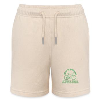 Bike is powered by positive thinking - Stanley/Stella MINI BOLTER Organic Teen Jogging Shorts - soft Ecru - Front