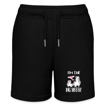 Big Sister Offspring Cute Unicorn - Stanley/Stella MINI BOLTER Organic Teen Jogging Shorts - black - Front