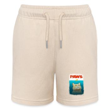 Shark Cat - Stanley/Stella MINI BOLTER Organic Teen Jogging Shorts - soft Ecru - Front