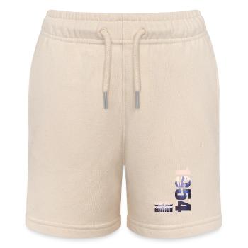 1954. Limited Edition T-Shirt Birthday Idea - Stanley/Stella MINI BOLTER Organic Teen Jogging Shorts - soft Ecru - Front