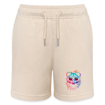 Hipster panda - Stanley/Stella MINI BOLTER Organic Teen Jogging Shorts - soft Ecru - Front