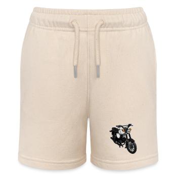 S51 (weiß) // Illustration - Stanley/Stella Teenager Bio-Joggingshorts MINI BOLTER - Natur - Vorne