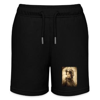ready for take-off - Stanley/Stella MINI BOLTER Organic Teen Jogging Shorts - black - Front