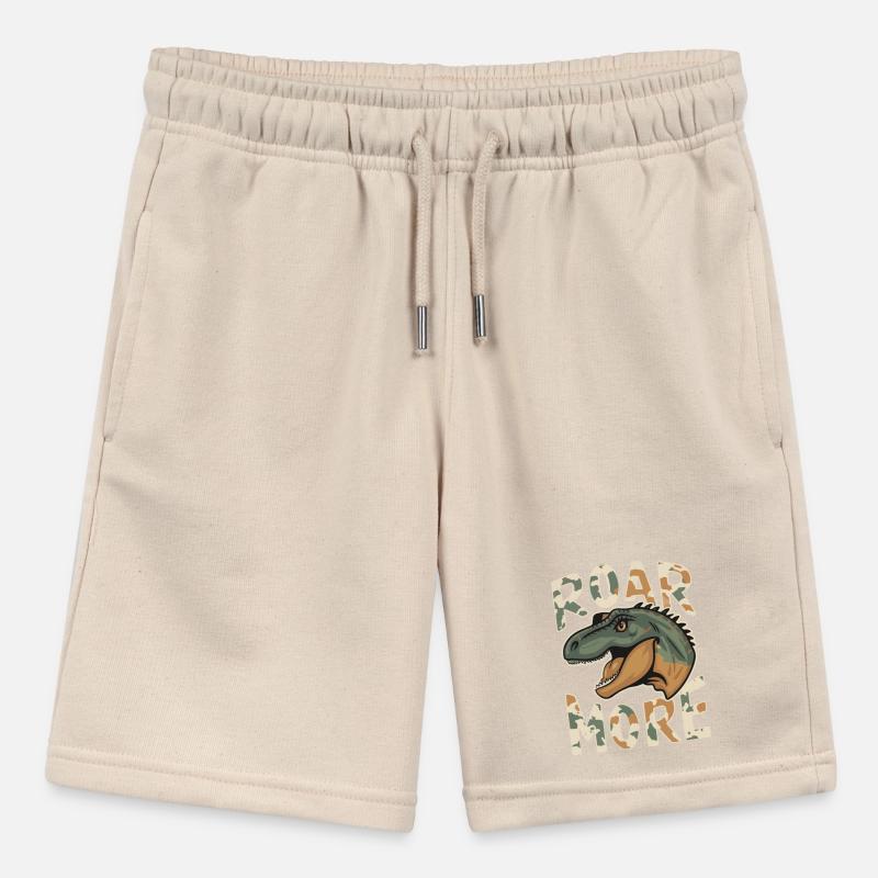 DINOSAUR TSHIRT, ROAR MORE Stanley/Stella MINI BOLTER Organic Teen Jogging Shorts