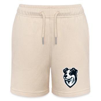 Doggy: Illustration of a Friend - Stanley/Stella MINI BOLTER Organic Teen Jogging Shorts - soft Ecru - Front