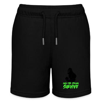 Gorilla Strong - Stanley/Stella MINI BOLTER Organic Teen Jogging Shorts - black - Front