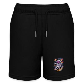 Space adventure for kids with astronaut - Stanley/Stella MINI BOLTER Organic Teen Jogging Shorts - black - Front