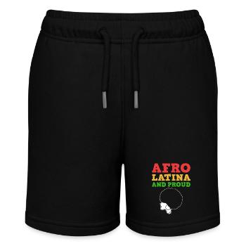 Afro Latina - Stanley/Stella MINI BOLTER Organic Teen Jogging Shorts - black - Front