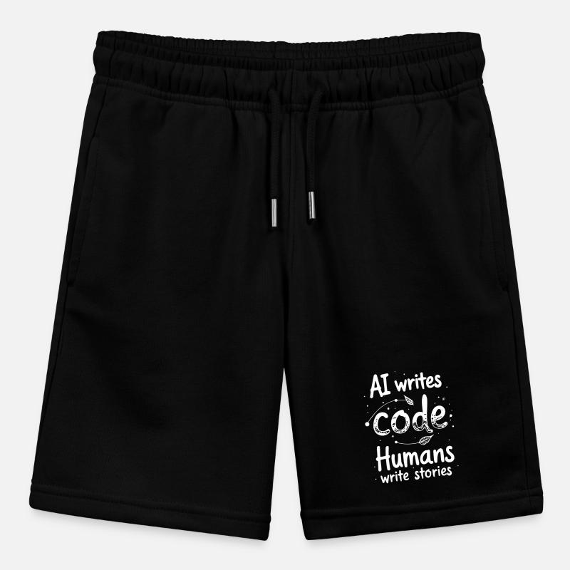 AI Writes Code - Humans Write Stories Stanley/Stella MINI BOLTER Organic Teen Jogging Shorts