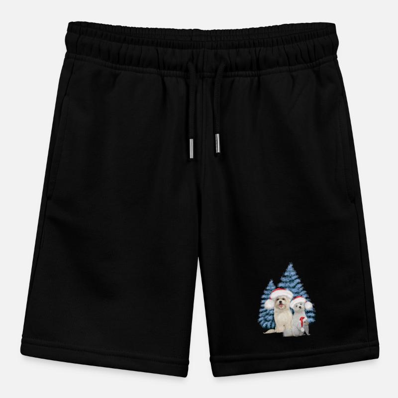 Weihnachtsnetter Hund mit Eichhörnchen Stanley/Stella Teenager Bio-Joggingshorts MINI BOLTER