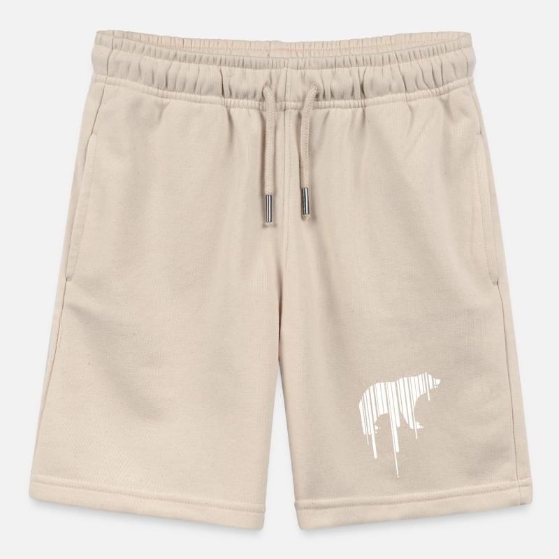eisbär Erde barcode save planet klima demo co2  Stanley/Stella Teenager Bio-Joggingshorts MINI BOLTER