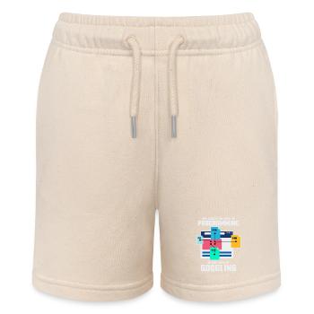 Programmer Programming IT Computer Gift - Stanley/Stella MINI BOLTER Organic Teen Jogging Shorts - soft Ecru - Front