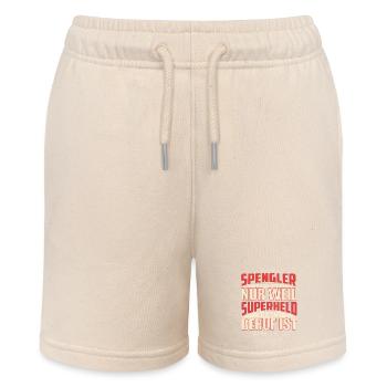 Spengler Superheld - Stanley/Stella Teenager Bio-Joggingshorts MINI BOLTER - Natur - Vorne