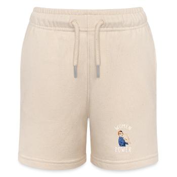 Frauenpower im Rosie Riveter Stil - Stanley/Stella Teenager Bio-Joggingshorts MINI BOLTER - Natur - Vorne