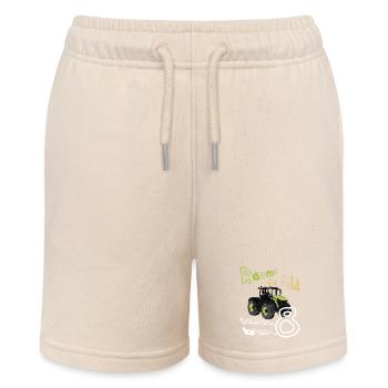 Kinder Traktor 8 Geburtstag 8 Jahre Geschenk - Stanley/Stella Teenager Bio-Joggingshorts MINI BOLTER - Natur - Vorne