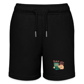 Team HomeOffice Cat Work Job Office - Stanley/Stella MINI BOLTER Organic Teen Jogging Shorts - black - Front