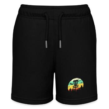 frisbeegolf geschenk - Stanley/Stella Teenager Bio-Joggingshorts MINI BOLTER - Schwarz - Vorne