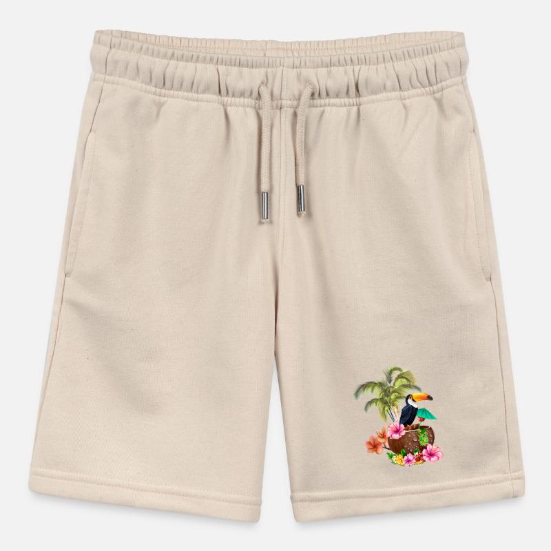 Conception tropicale avec toucans et palmiers. Short bio MINI BOLTER Stanley/Stella Ado