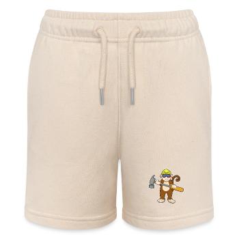 Monkey Craftsman Hammer Craft - Stanley/Stella MINI BOLTER Organic Teen Jogging Shorts - soft Ecru - Front