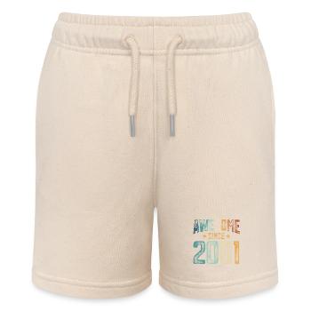 2001 Born Birthday Year of birth - Stanley/Stella MINI BOLTER Organic Teen Jogging Shorts - soft Ecru - Front