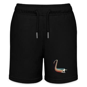 Wakeskate Wakeskating Wakeskater Wakeboard - Stanley/Stella Teenager Bio-Joggingshorts MINI BOLTER - Schwarz - Vorne