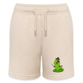 Caterpillar Pirate Sword - Stanley/Stella MINI BOLTER Organic Teen Jogging Shorts - soft Ecru - Front