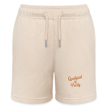 Qualified to Party Funny Text Design - Stanley/Stella MINI BOLTER Organic Teen Jogging Shorts - soft Ecru - Front