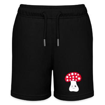Kawaii, mushroom, toadstool - Stanley/Stella MINI BOLTER Organic Teen Jogging Shorts - black - Front