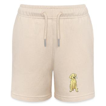 Labrador Daisies - Stanley/Stella MINI BOLTER Organic Teen Jogging Shorts - soft Ecru - Front