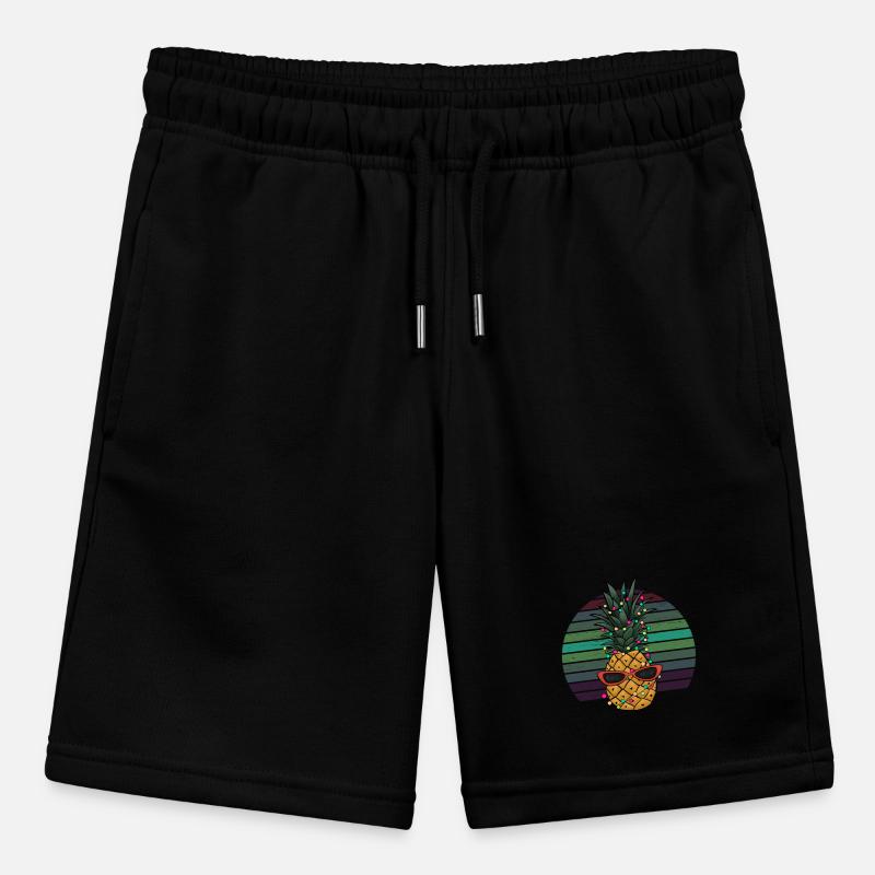 Retro Pineapple String of Lights Christmas Gift Stanley/Stella MINI BOLTER Organic Teen Jogging Shorts