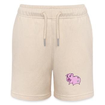 Schwein Arsch - Schwein Hintern - Stanley/Stella Teenager Bio-Joggingshorts MINI BOLTER - Natur - Vorne