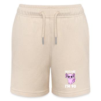 90 Geburtstag - 90 Jahre - Umarmung - Stanley/Stella Teenager Bio-Joggingshorts MINI BOLTER - Natur - Vorne