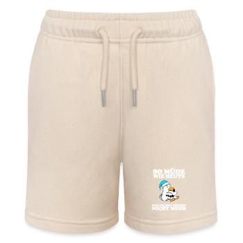 Müde Spruch lustig mit Möwe Motiv - Stanley/Stella Teenager Bio-Joggingshorts MINI BOLTER - Natur - Vorne
