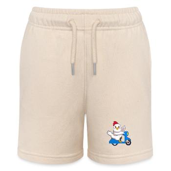 Huhn Motorroller - Stanley/Stella Teenager Bio-Joggingshorts MINI BOLTER - Natur - Vorne