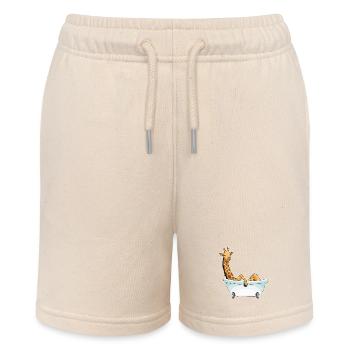 Giraffe Bath Bathtub - Stanley/Stella MINI BOLTER Organic Teen Jogging Shorts - soft Ecru - Front