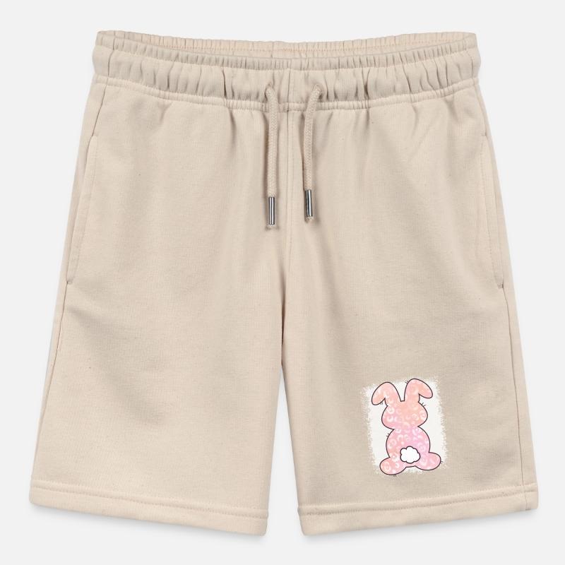 Leopard Print Bleached Easter Stanley/Stella MINI BOLTER Organic Teen Jogging Shorts