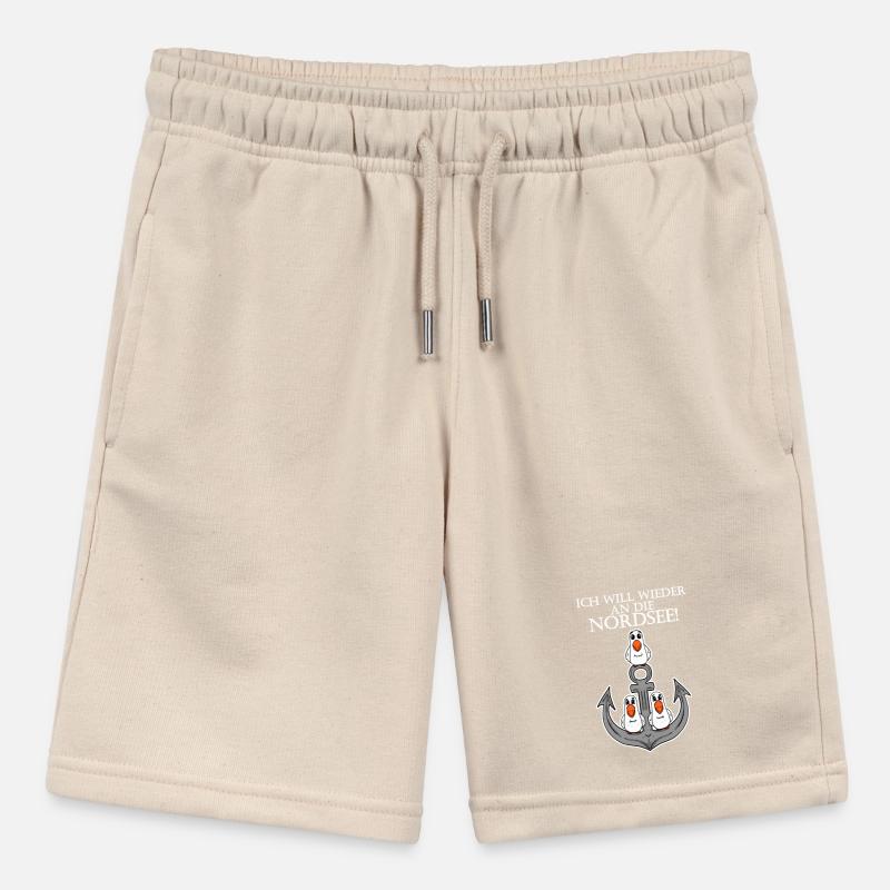 Nordsee Plattdeutsch Spruch Moin Möwe Anker Stanley/Stella Teenager Bio-Joggingshorts MINI BOLTER