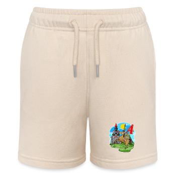 Four Year Old Knight - 4 Years - Stanley/Stella MINI BOLTER Organic Teen Jogging Shorts - soft Ecru - Front
