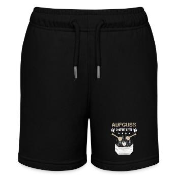 Aufguss Meister Saunagänger - Stanley/Stella Teenager Bio-Joggingshorts MINI BOLTER - Schwarz - Vorne