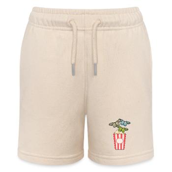 Butterfly Popcorn - Stanley/Stella MINI BOLTER Organic Teen Jogging Shorts - soft Ecru - Front