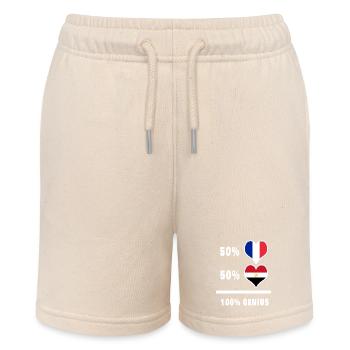 Egypt and France 100% awesome Design Flags - Stanley/Stella MINI BOLTER Organic Teen Jogging Shorts - soft Ecru - Front